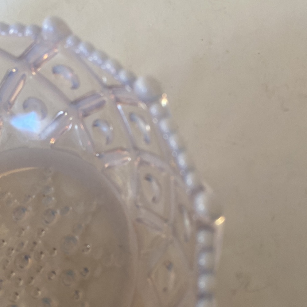 Vintage Moonstone Opalescent Hobnail glass candy or nut dish - Picture 6 of 8